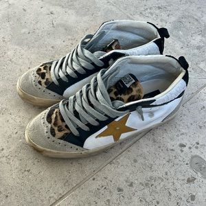 Golden Goose Midstar pony hair Leopard size 36